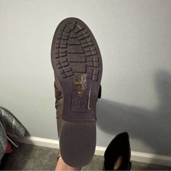 Dolce Vita Brown Buckle Knee High Boots 8.5 Riding Moto Chic Equestrian - Picture 8 of 15